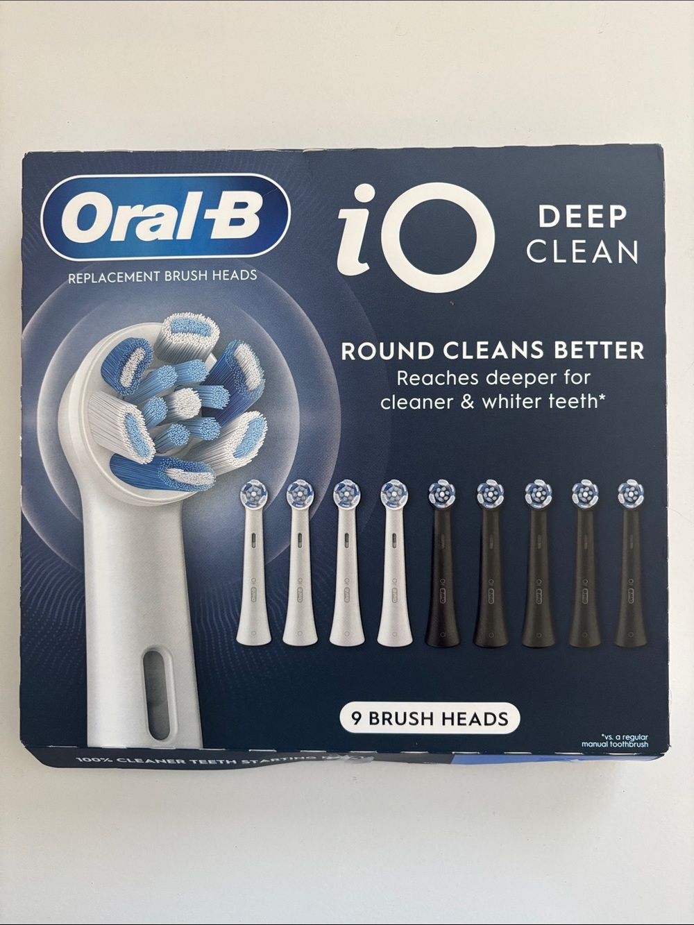 Oral-B iO Deep Clean Replacement Toothbrush Heads 4/White & 5/Black New Open Box